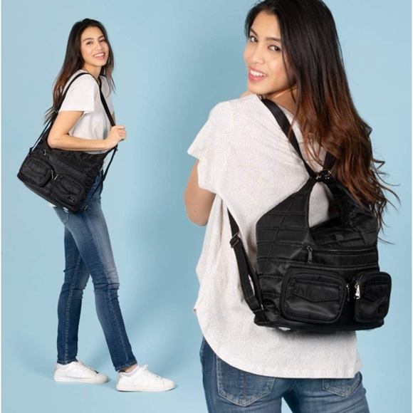 LUG ZIPLINER The Convertible Bag In Black / New No Tags - Picture 1 of 10